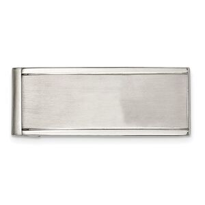 Men's Stainless Steel Grooved Edge Money Clip